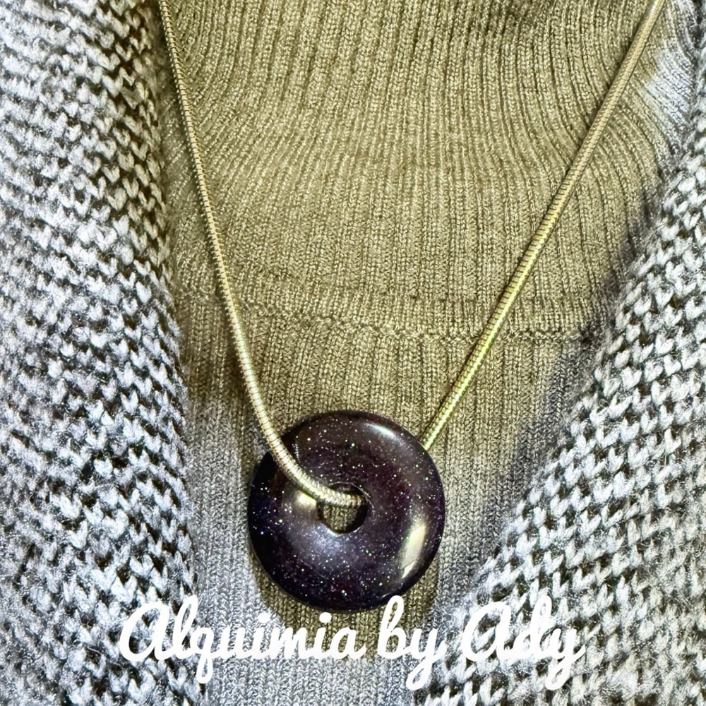 Silver sandstone pendant Necklace